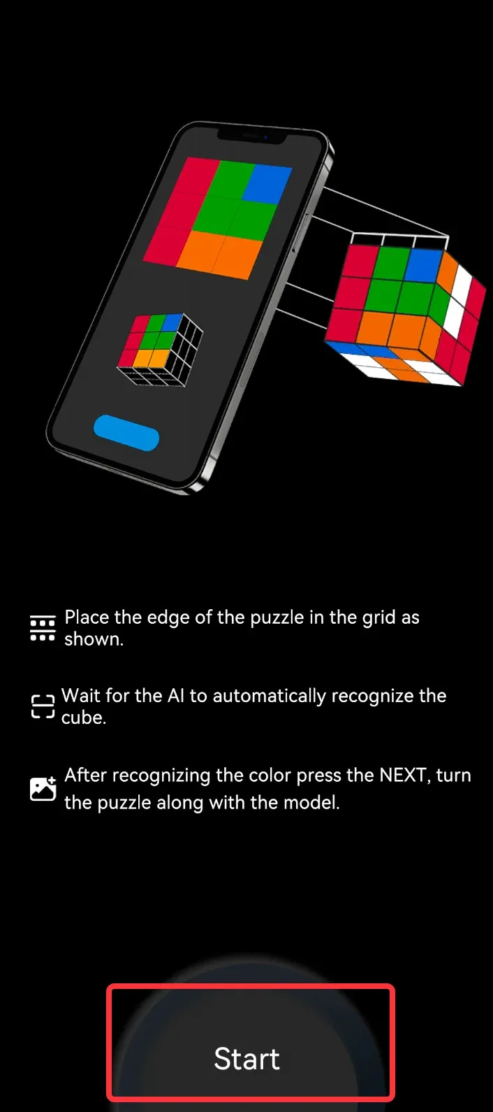 AI Cube Solver start