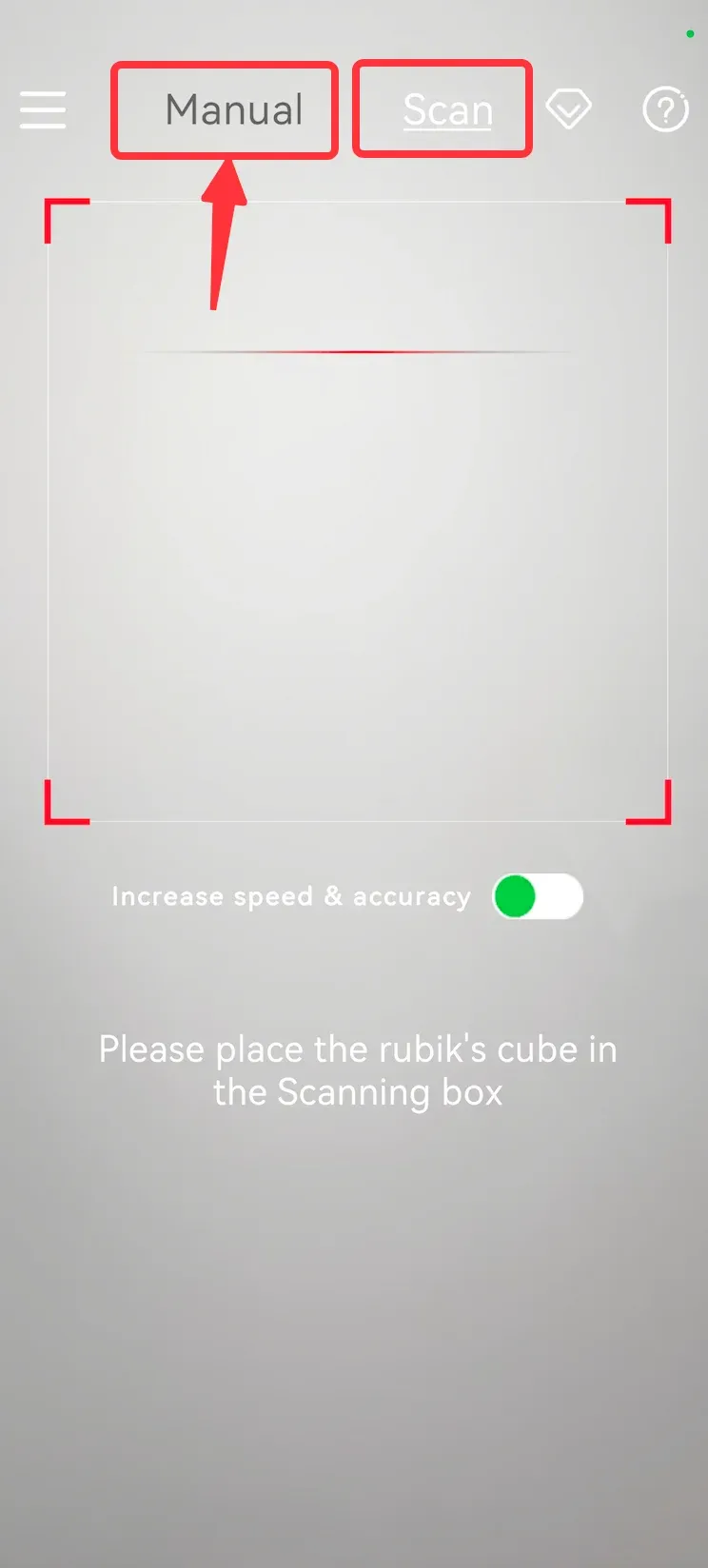 AI Rubik's Cube Solver Input Modes