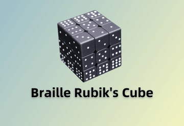 HPZIHUIT Puzzle de vitesse en braille 3 x 3 pour personne aveugle Vision faible Effet de soulagement 3D Tension réglable Réduit le stress Jeu de raisonnement QI