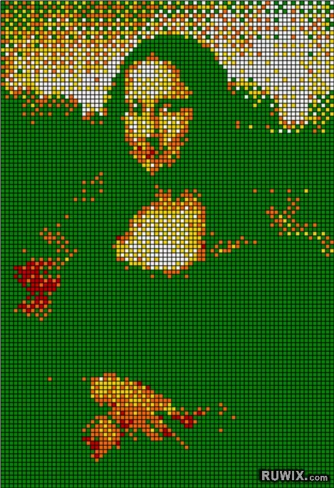 Mona Lisa cube mosaic
