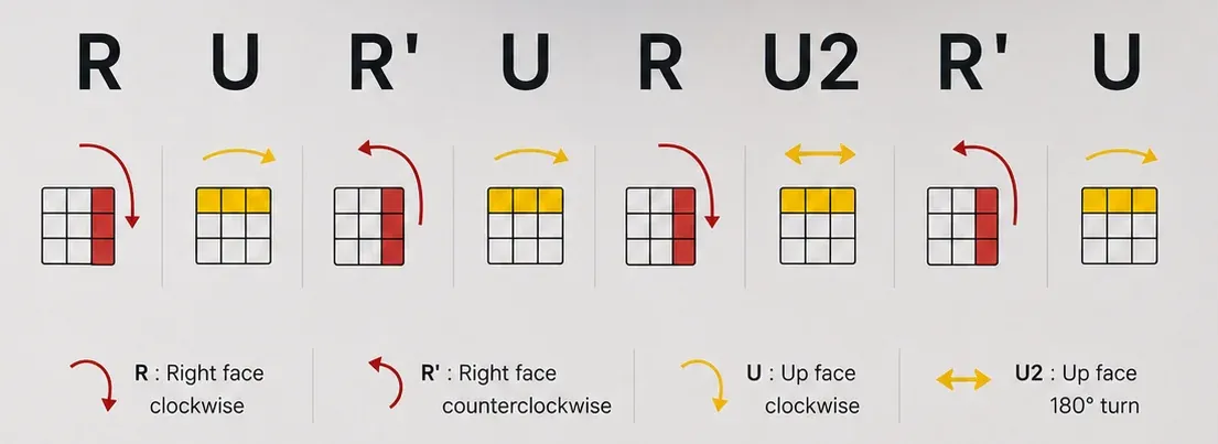 Rubik's Cube Step 5 yellow edge swap algorithm