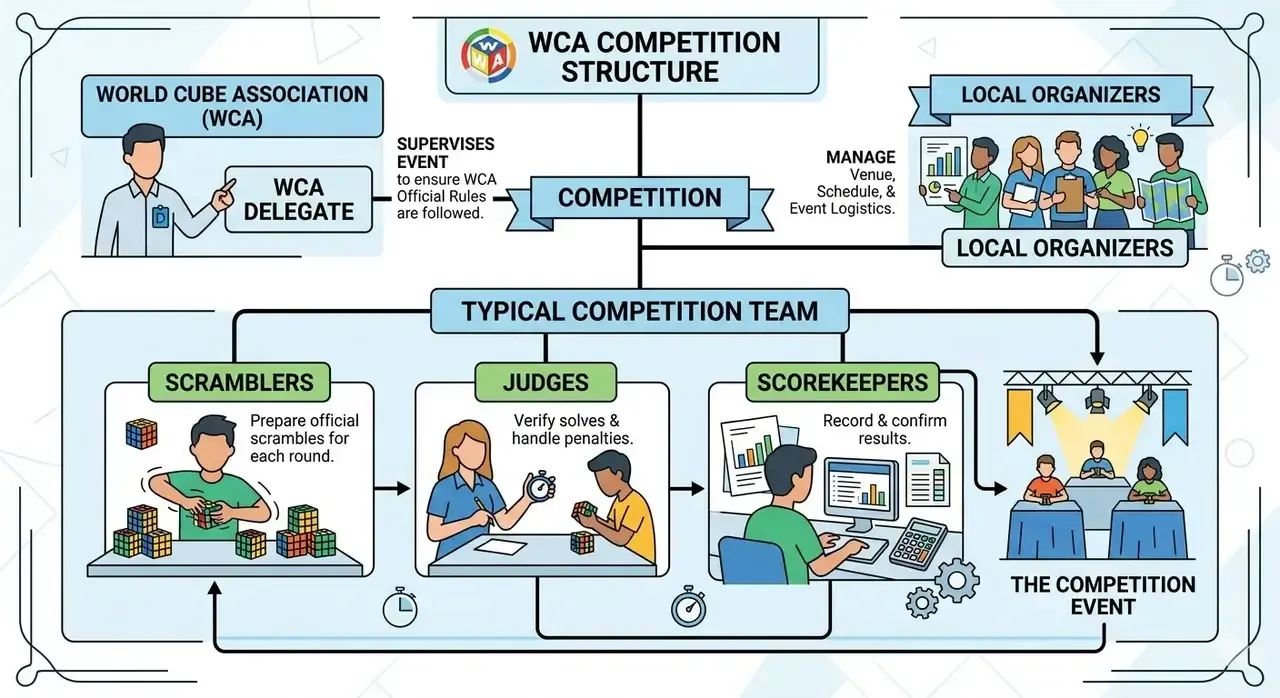 World Cube Association official competition setup