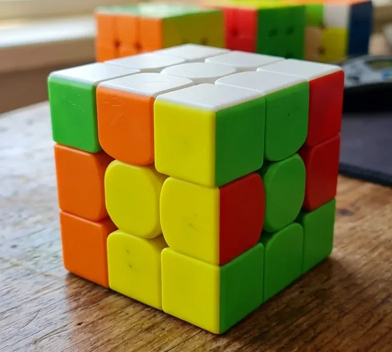 cube with slight misalignment example