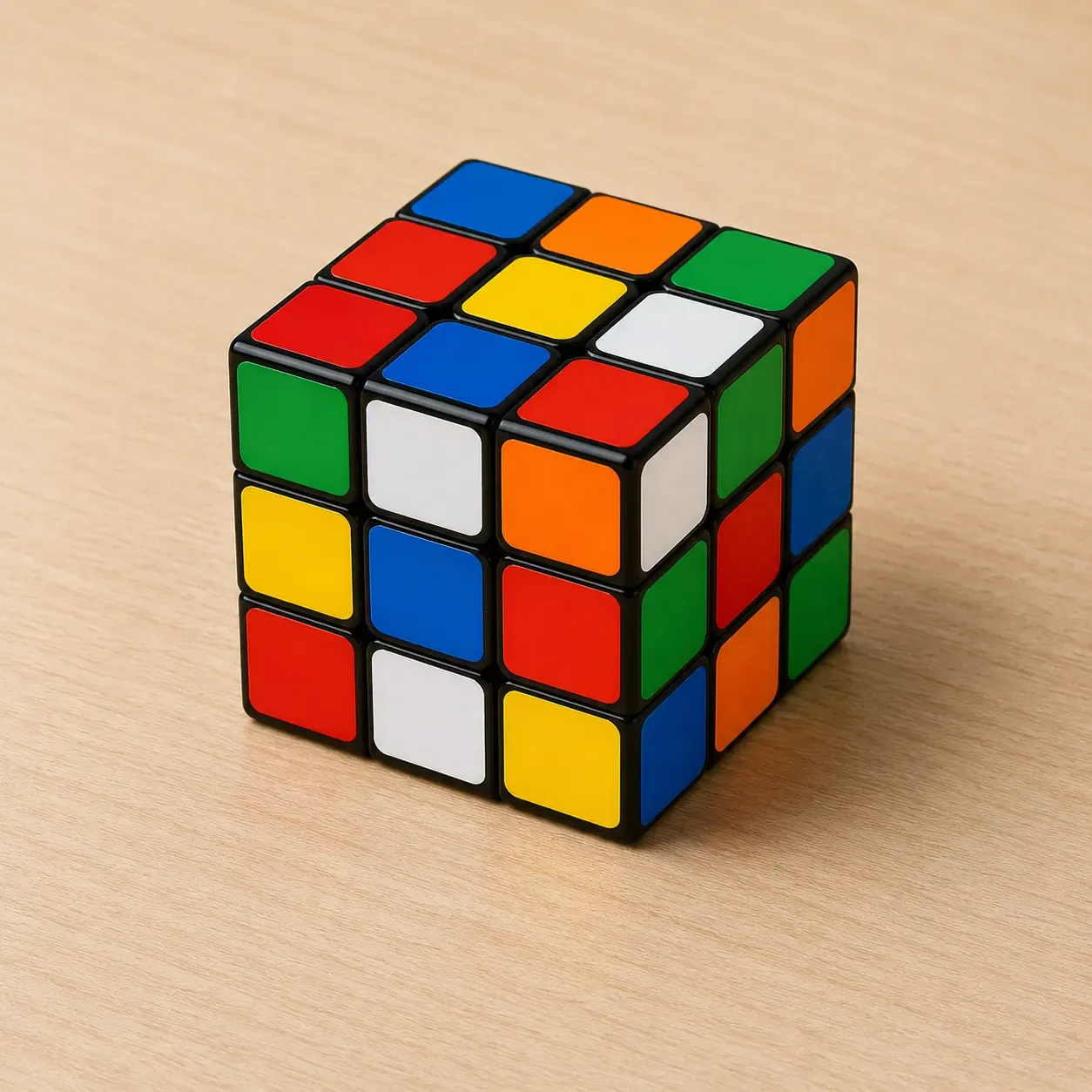 a scrambled Rubik's Cube